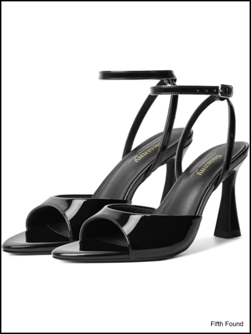 Women's Pointed Open Toe Strappy Chunky Block Heeled Sandals Stiletto Kitten